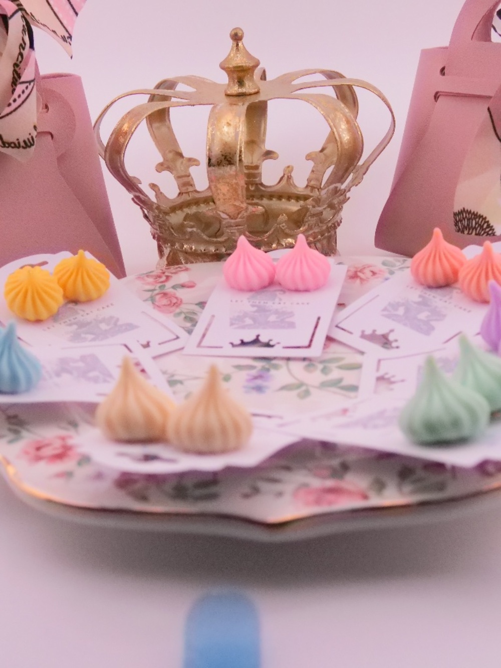 Handmade pastel meringue earrings dessert jewelry cottage core earrings